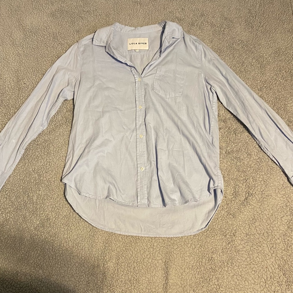 Lola Rey Women's Light Blue Button Down Shirt